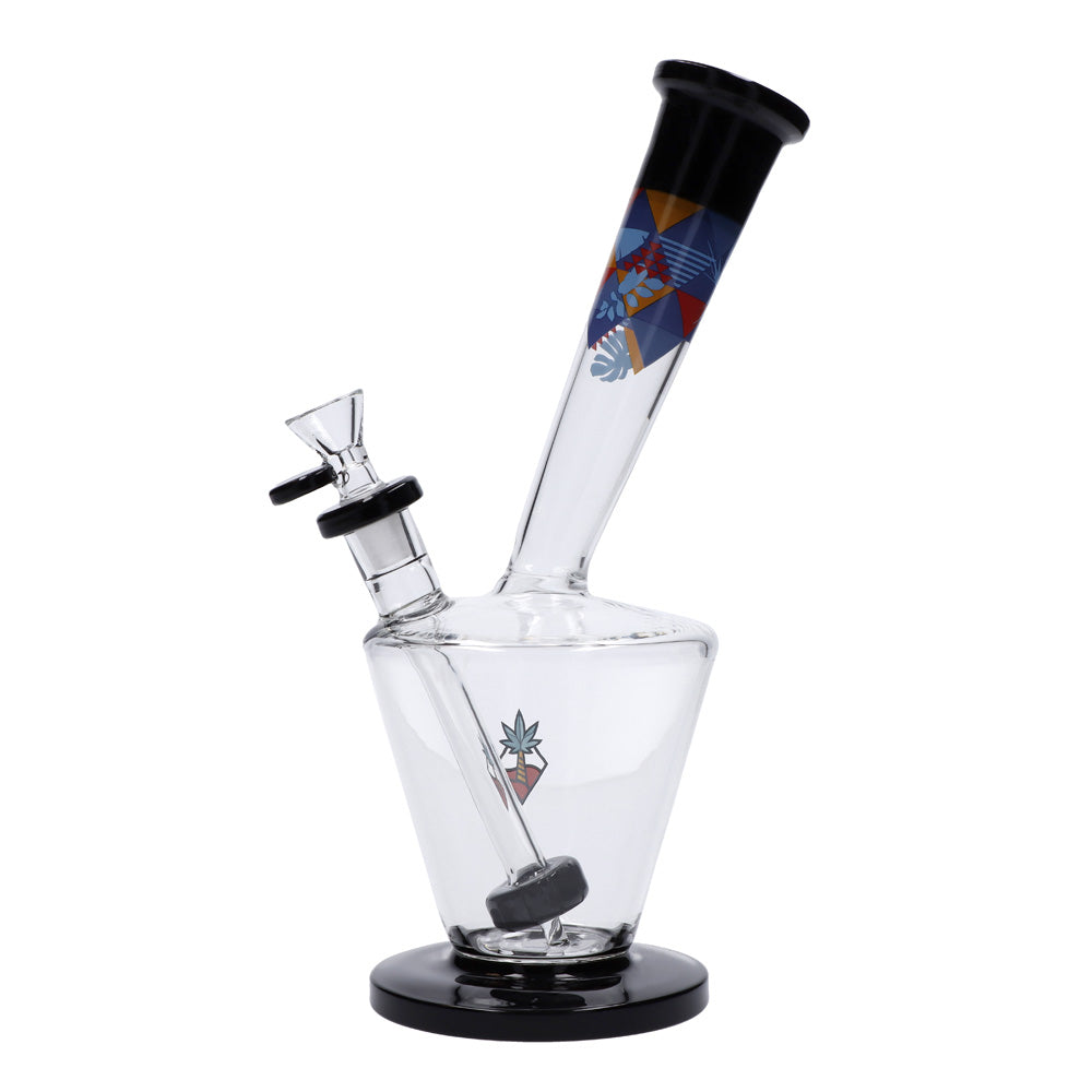Cabana Cannabis Co. Upside Down Beaker Base Bong | Black | side view 3
