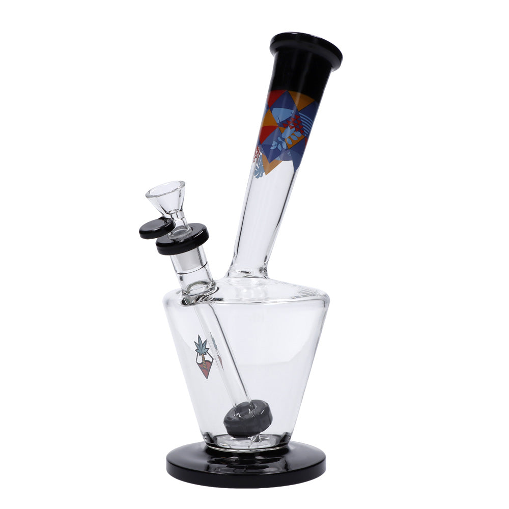 Cabana Cannabis Co. Upside Down Beaker Base Bong | Black | side view 2