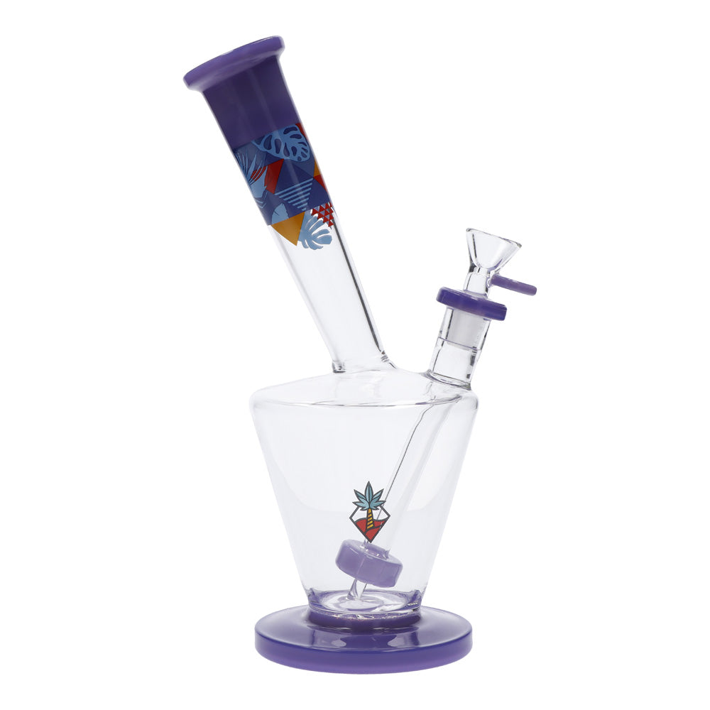 Cabana Cannabis Co. Upside Down Beaker Base Bong | Purple | side view 1