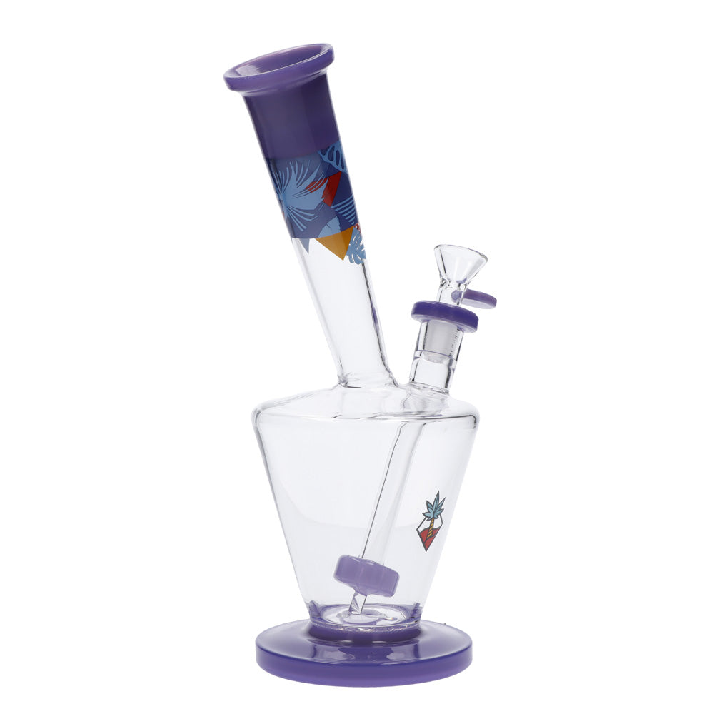 Cabana Cannabis Co. Upside Down Beaker Base Bong | Purple | side view 4