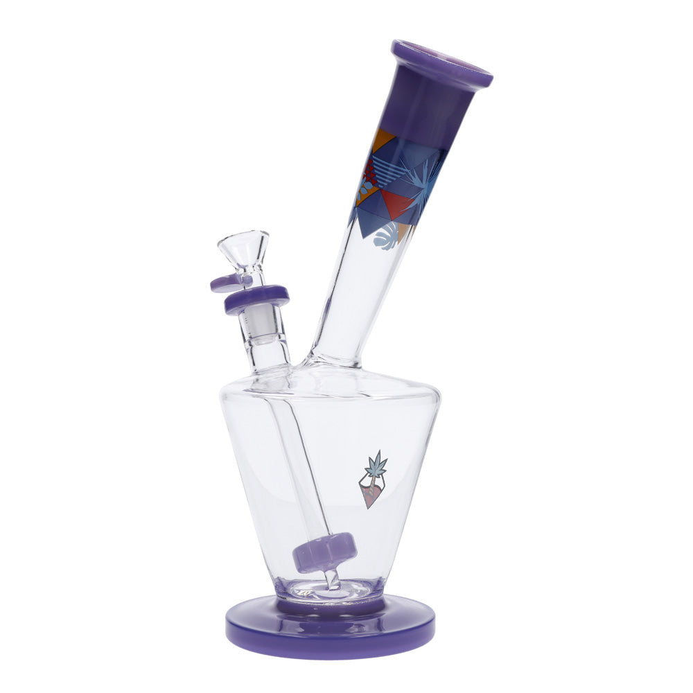 Cabana Cannabis Co. Upside Down Beaker Base Bong | Purple | side view 3