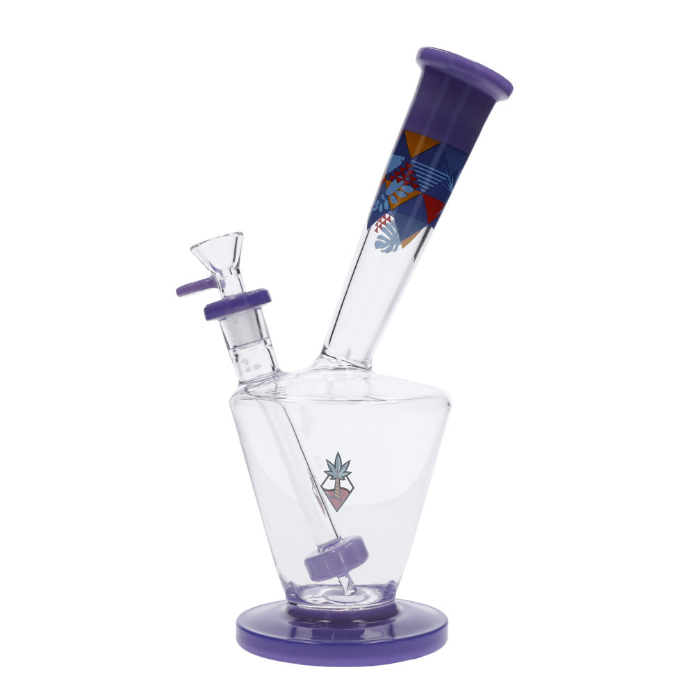 Cabana Cannabis Co. Upside Down Beaker Base Bong | Purple | side view 2
