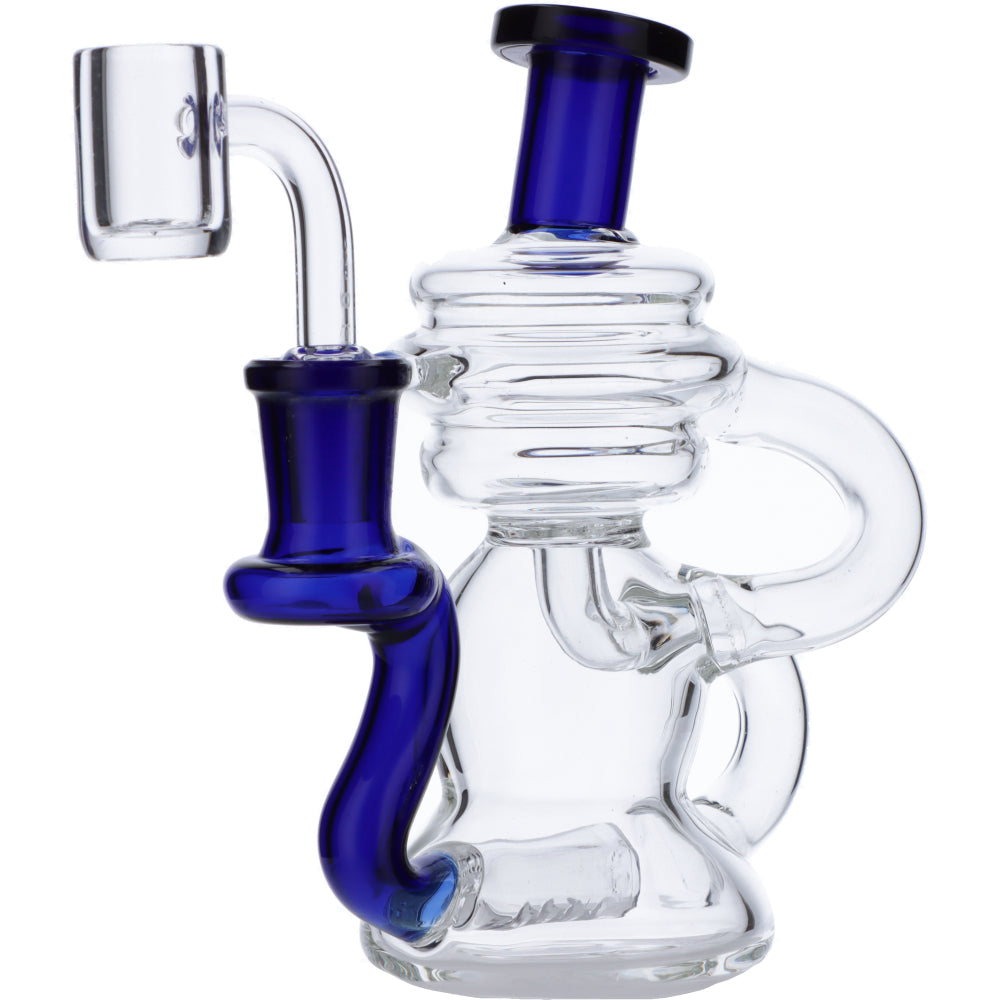 Mini Recycler Dab Rig | Blue | Side view 5