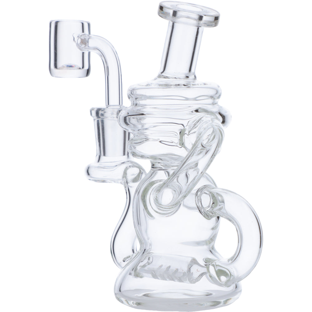 Mini Recycler Dab Rig | Clear | Side view 2