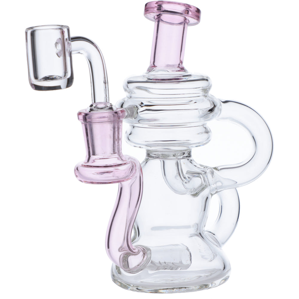 Mini Recycler Dab Rig | Pink | Side view 5