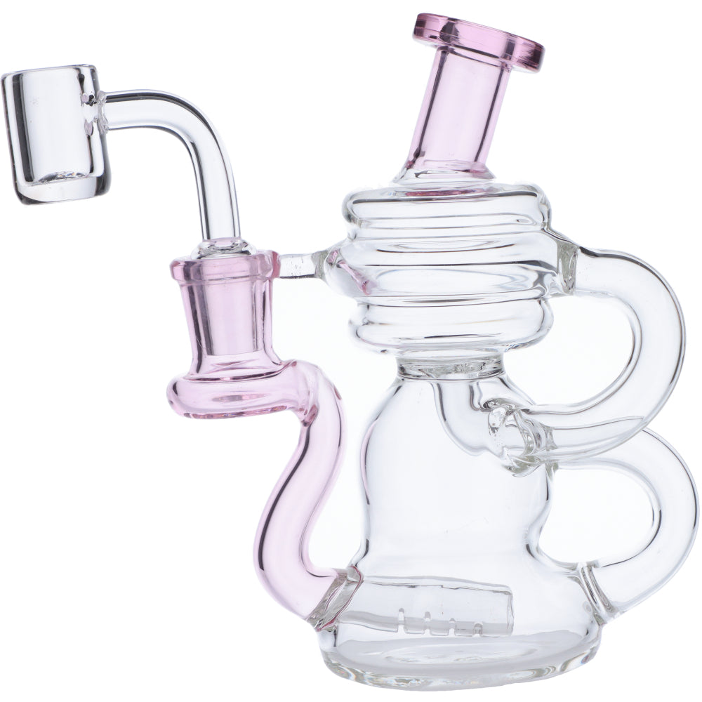 Mini Recycler Dab Rig | Pink | Side view 1