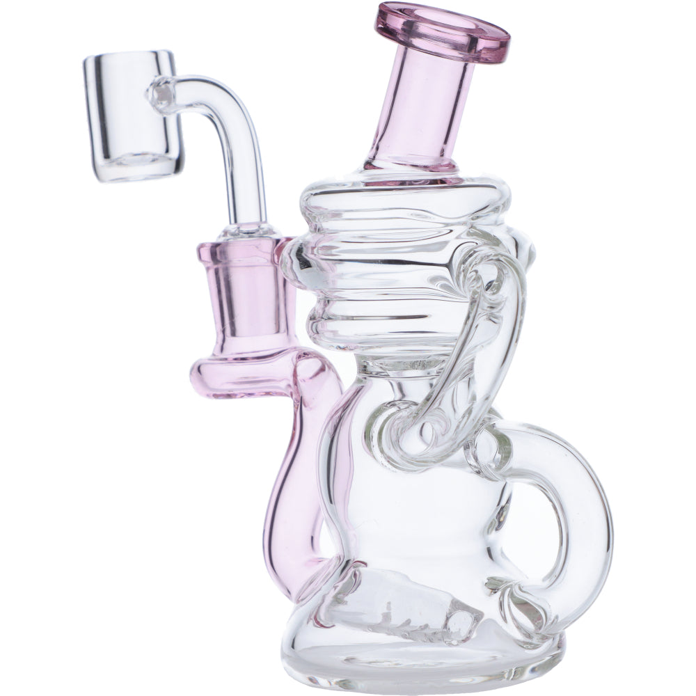 Mini Recycler Dab Rig | Pink | Side view 2