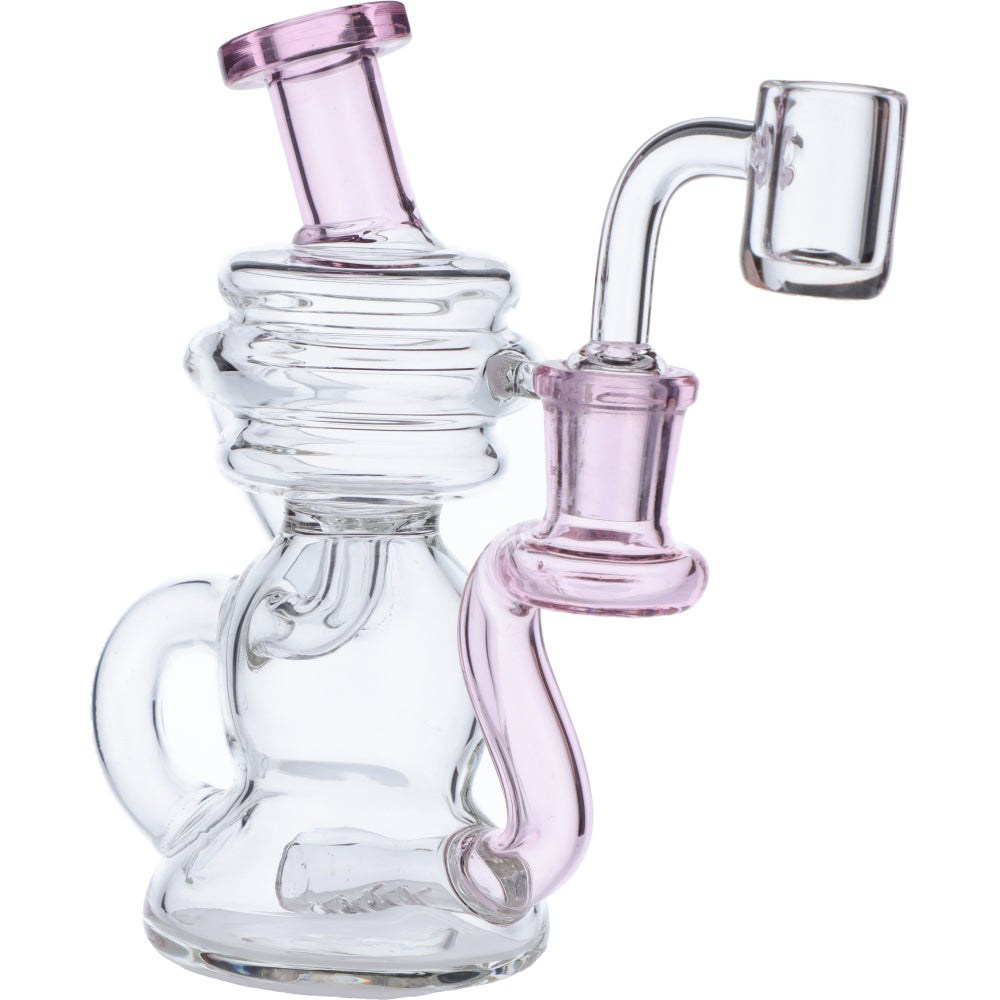 Mini Recycler Dab Rig | Pink | Side view 4