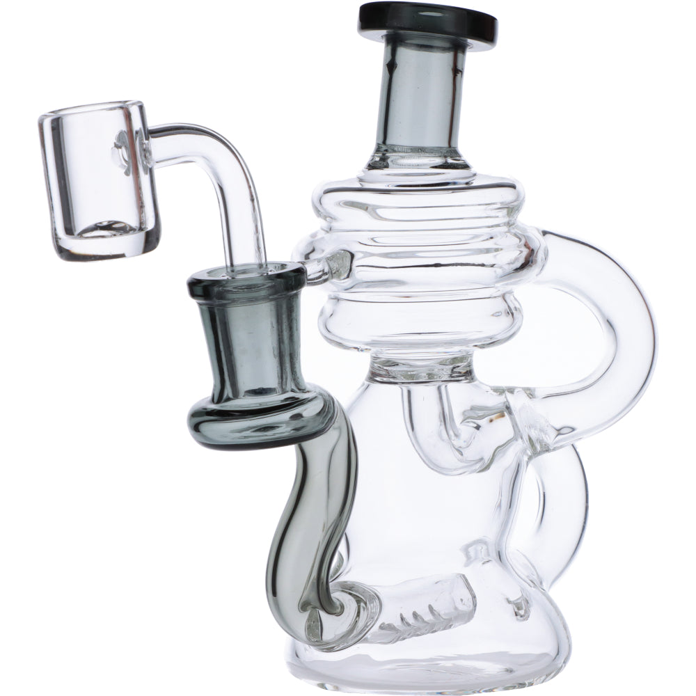 Mini Recycler Dab Rig | Transparent Black | Side view 5