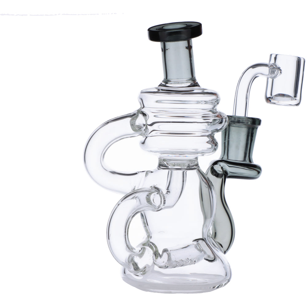 Mini Recycler Dab Rig | Transparent Black | Side view 3