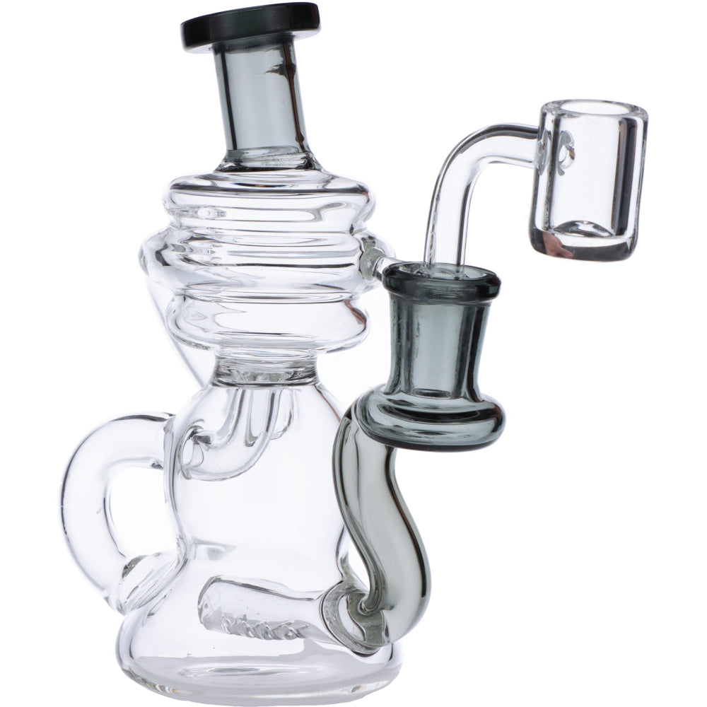 Mini Recycler Dab Rig | Transparent Black | Side view 4