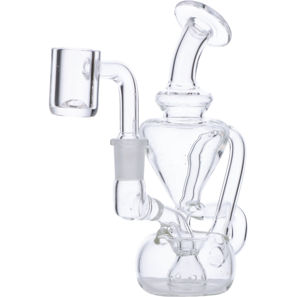 Mini Recycler Dab Rig with Quartz Banger | Side view 5