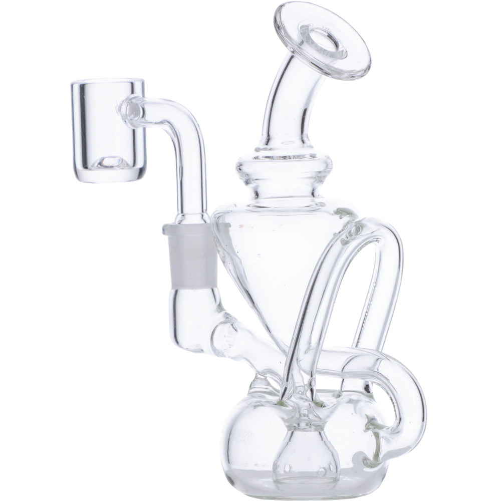 Mini Recycler Dab Rig with Quartz Banger | Side view 2