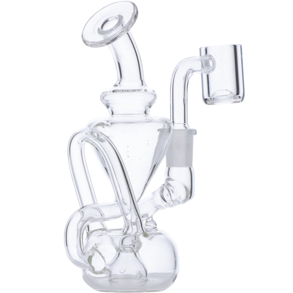 Mini Recycler Dab Rig with Quartz Banger | Side view 3