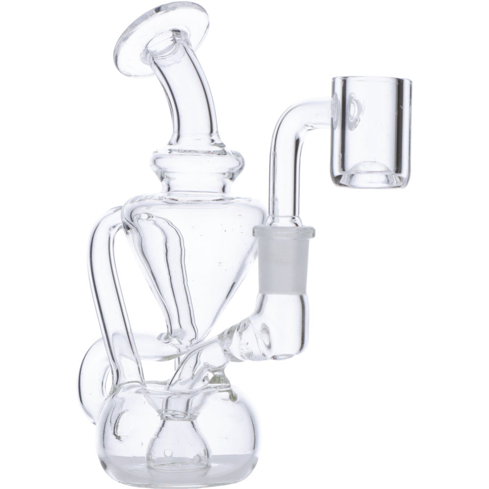 Mini Recycler Dab Rig with Quartz Banger | Side view 4