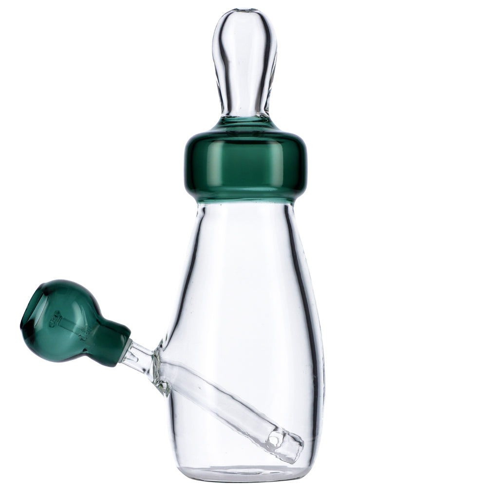 Baby Bottle II Dab Rig | Teal | side view 2