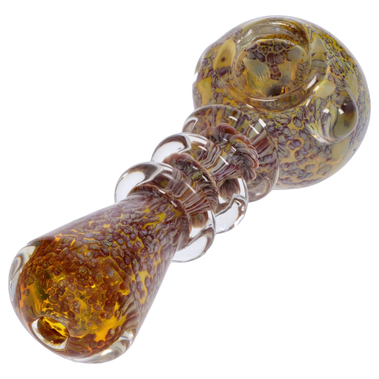 GC Triple Ringed Speckled Spoon Pipe