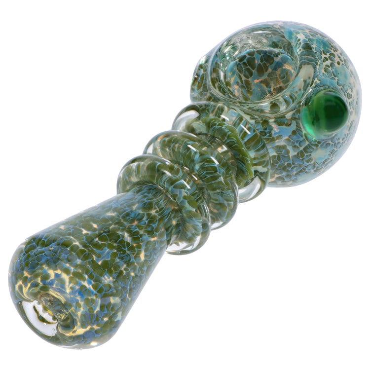 GC Triple Ringed Speckled Spoon Pipe