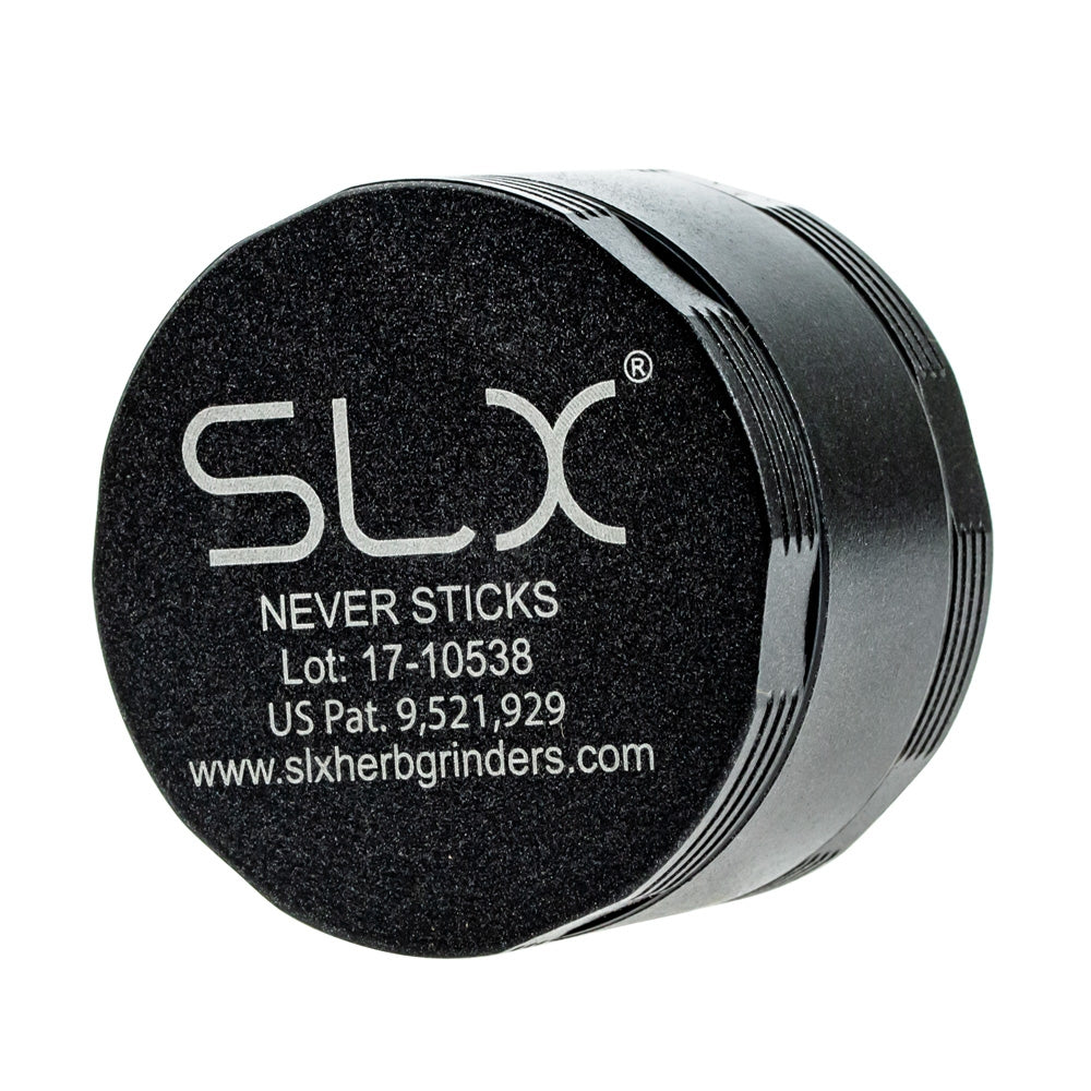 SLX Aluminum Non-Stick Herb Grinder | 4-Part | 2 Inch | Black - Back View 