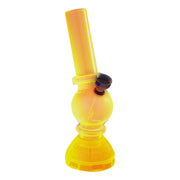 Angled Mini Acrylic Water Pipe with Grinder Base