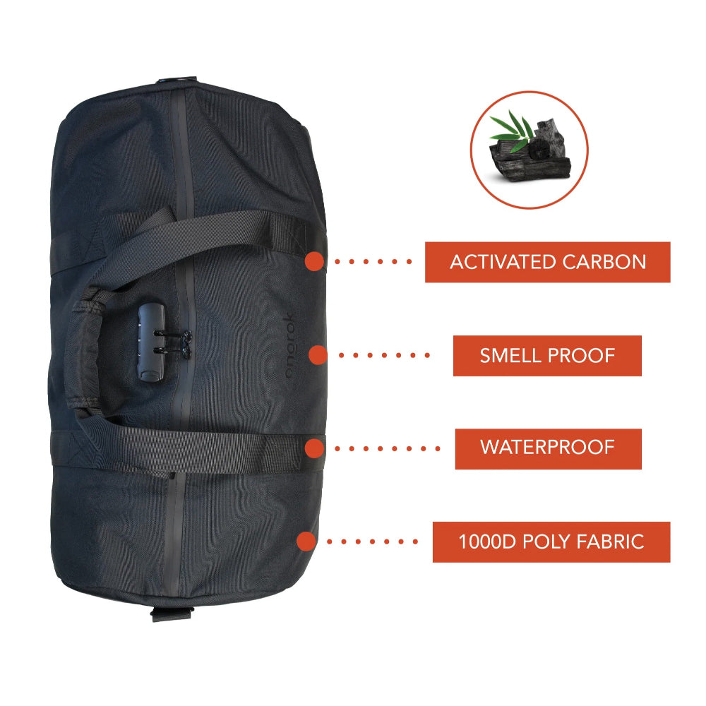 ONGROK Smell Proof Duffle Bag | Top view