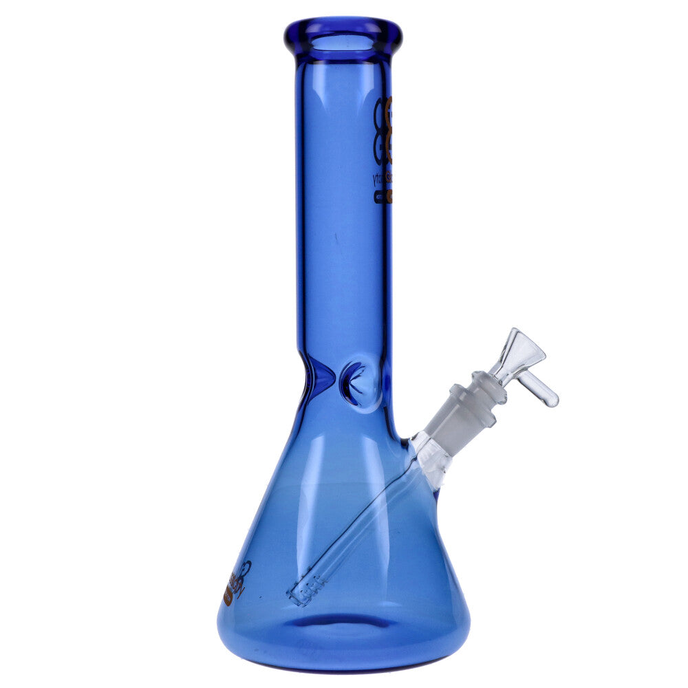 Glasscity Limited Edition Beaker Ice Bong | Blue | Small | Side view 4