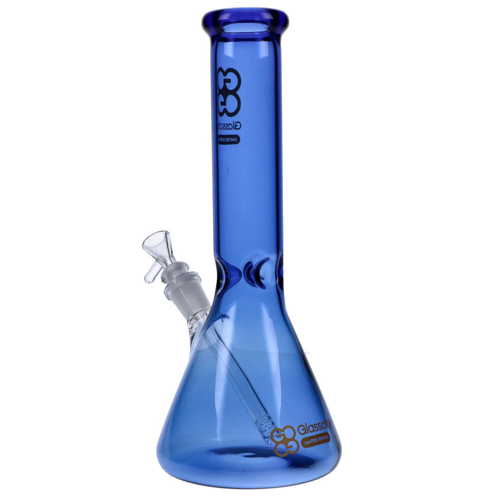 Glasscity Limited Edition Beaker Ice Bong | Blue | Small | Back View 