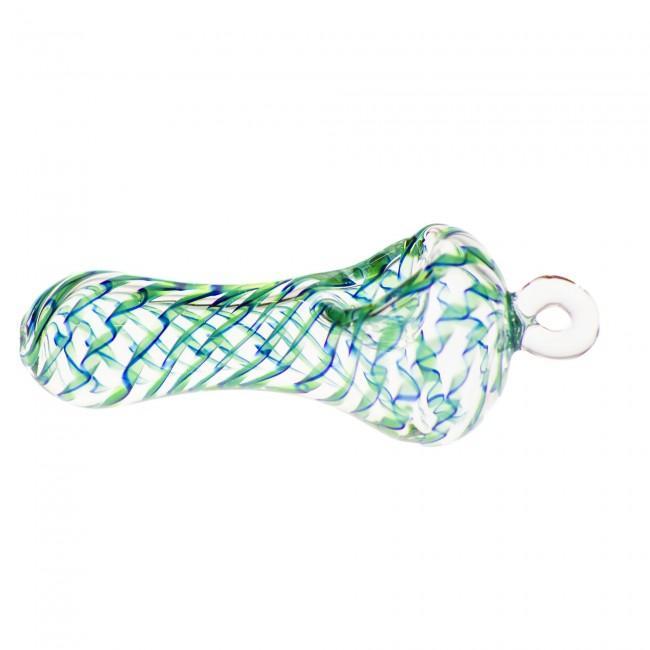 Spiral Beast Pendant Spoon Pipe | Green