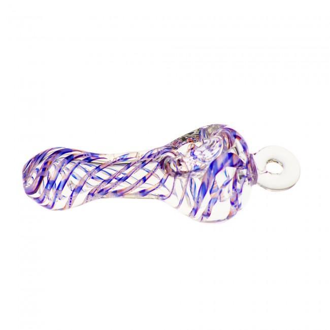 Spiral Beast Pendant Spoon Pipe | Purple