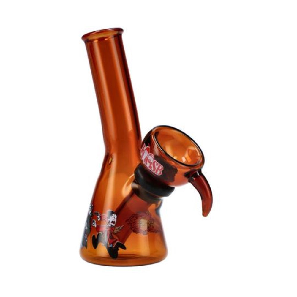 Jay and Silent Bob Mini Beaker Base Bong | Amber | side view