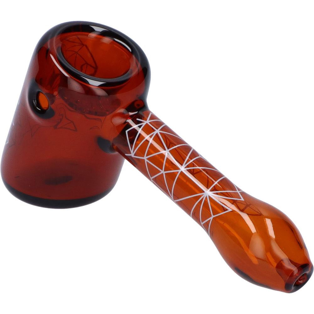 Famous Design Space Hammer Hand Pipe | 5 Inch | Amber | side view 3
