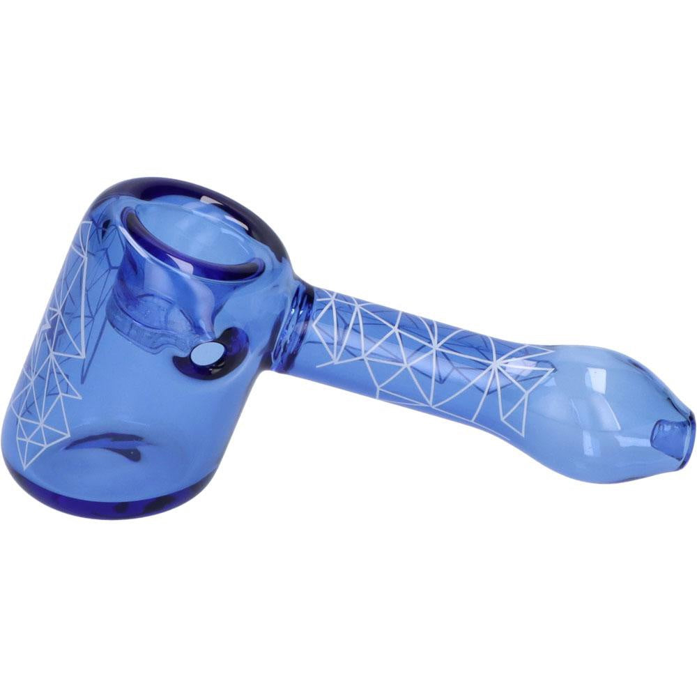 Famous Design Space Hammer Hand Pipe | 5 Inch | Blue | side view 2
