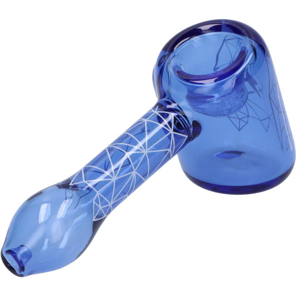 Famous Design Space Hammer Hand Pipe | 5 Inch | Blue | side view 4