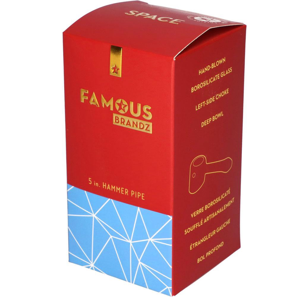 Famous Design Space Hammer Hand Pipe | 5 Inch | Blue | box