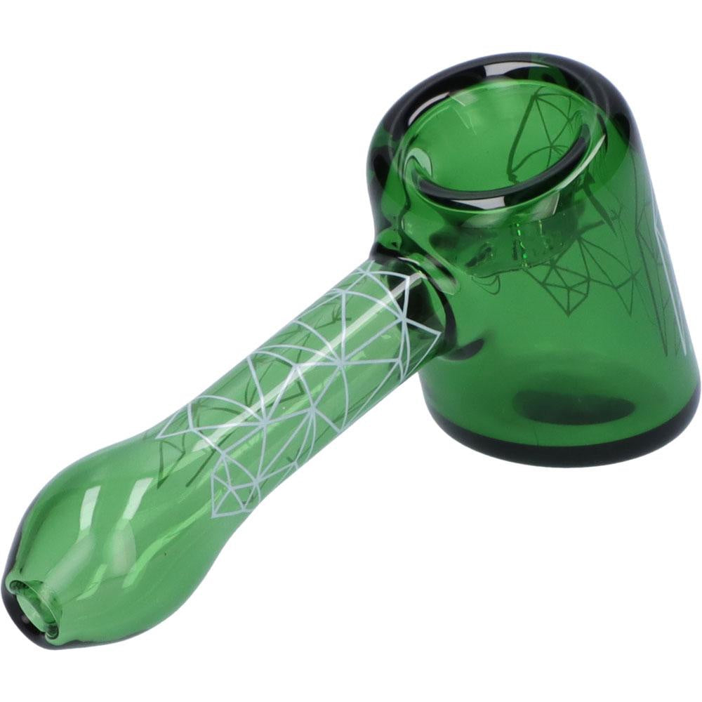 Famous Design Space Hammer Hand Pipe | 5 Inch | Green | side view 4