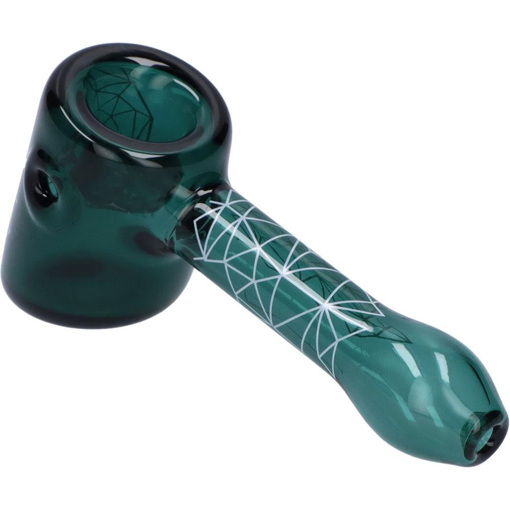 Famous Design Space Hammer Hand Pipe | 5 Inch | Teal | side view 3