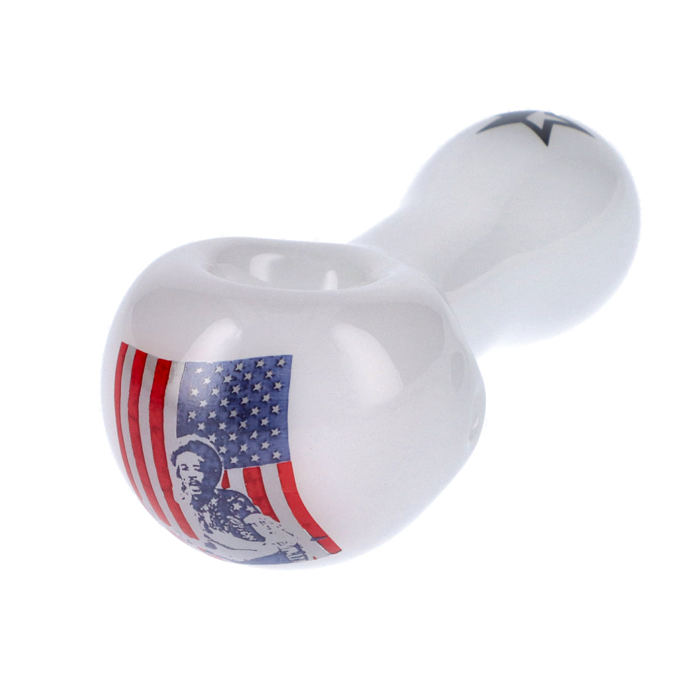 Famous Brandz Jimi USA Glass Spoon Pipe | 4 Inch - Side View 