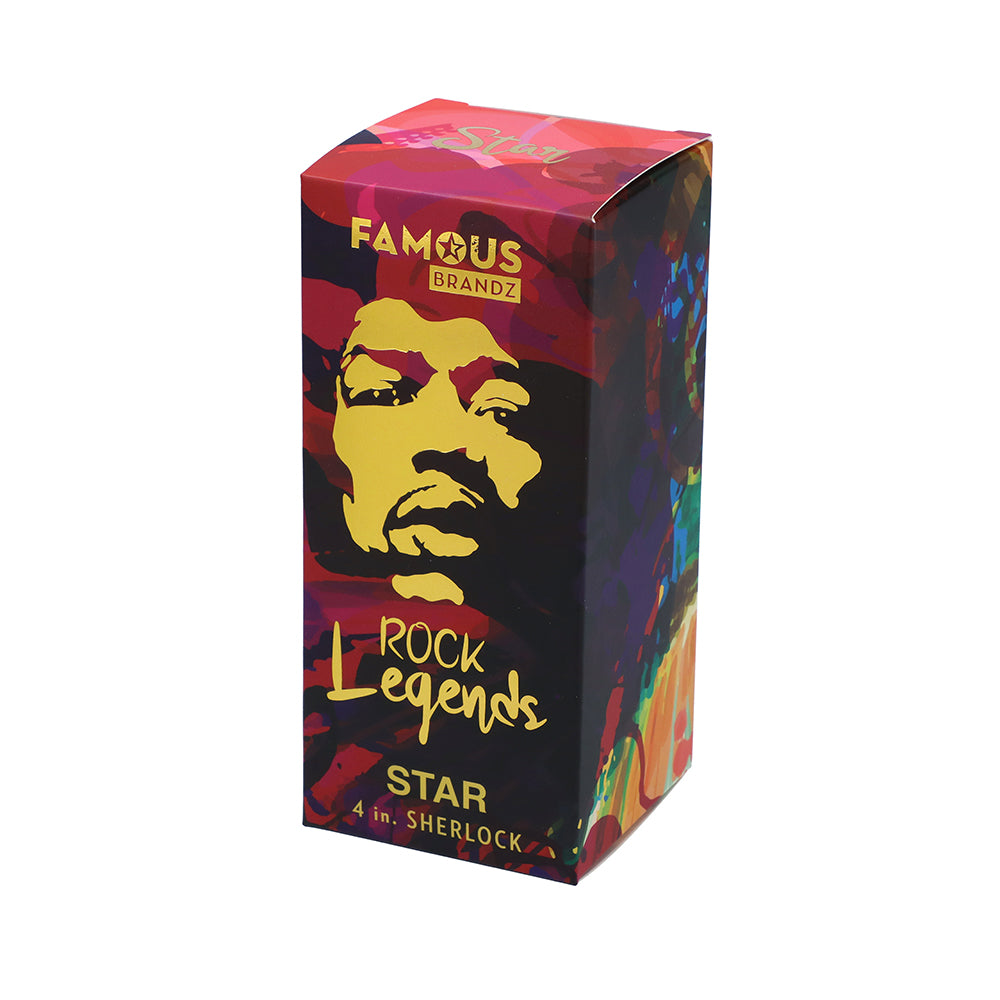 Famous Brandz Jimi Star Glass Sherlock Pipe | 4 Inch - Box