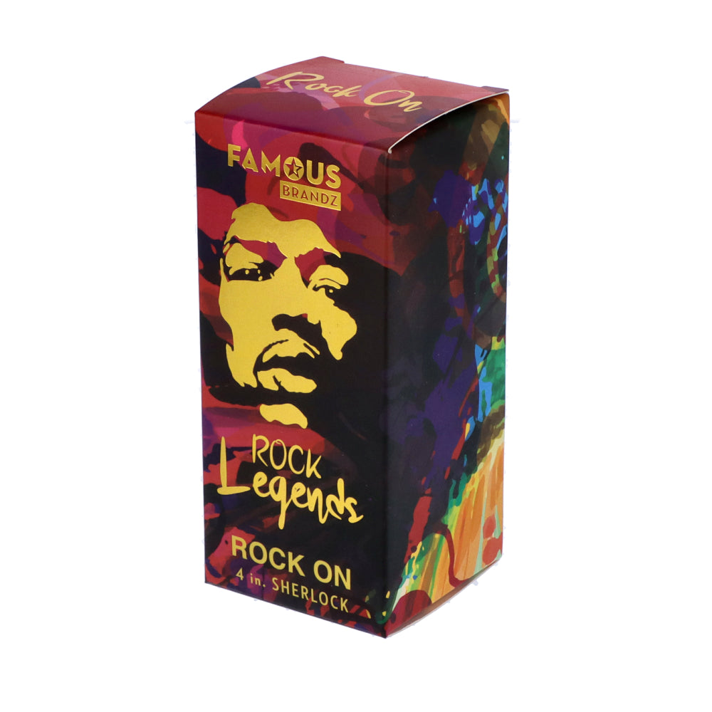 Famous Brandz Jimi Rock On Glass Sherlock Pipe | 4 Inch - Custom Box