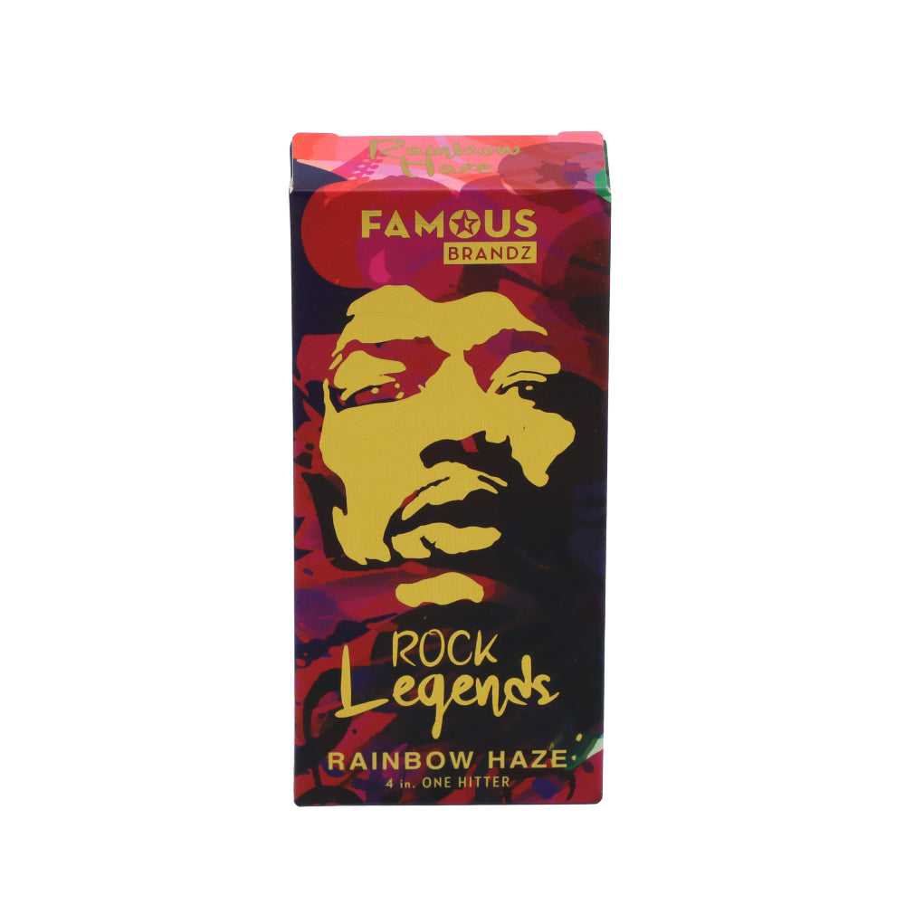 Famous Brandz Jimi Rainbow Haze Dugout Pipe | 4 Inch | Front View Box