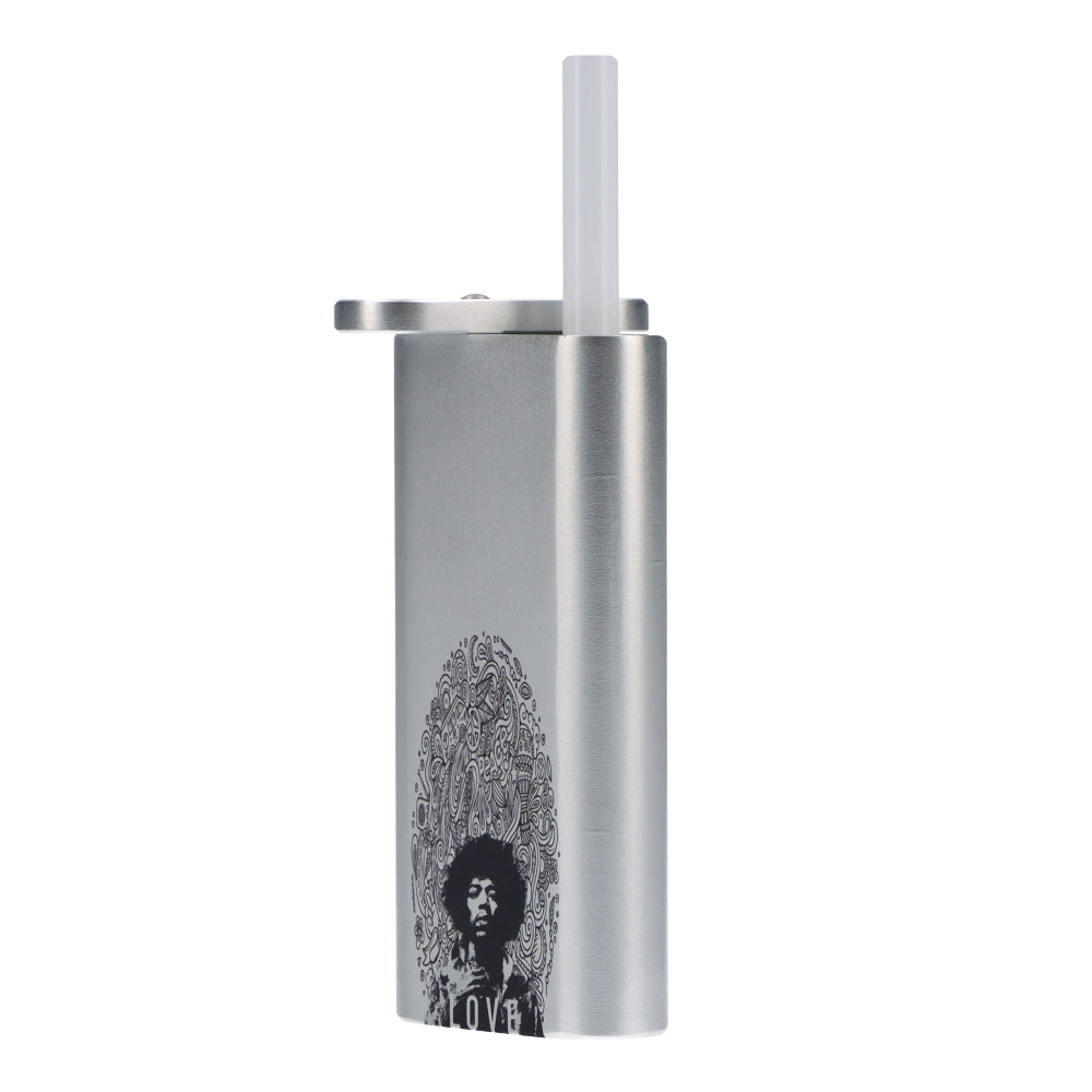 Famous Brandz Jimi Love Dugout Pipe | 4 Inch | Side View with One-Hitter