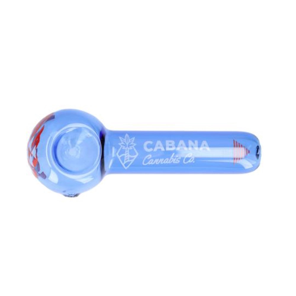 Cabana Cannabis Co. The Afterglow Spoon Hand Pipe | 5 Inch | Blue | top view