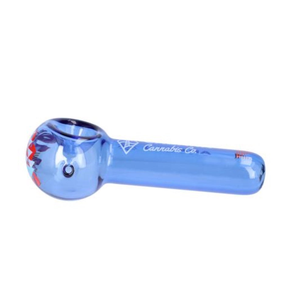 Cabana Cannabis Co. The Afterglow Spoon Hand Pipe | 5 Inch | Blue | side view 2