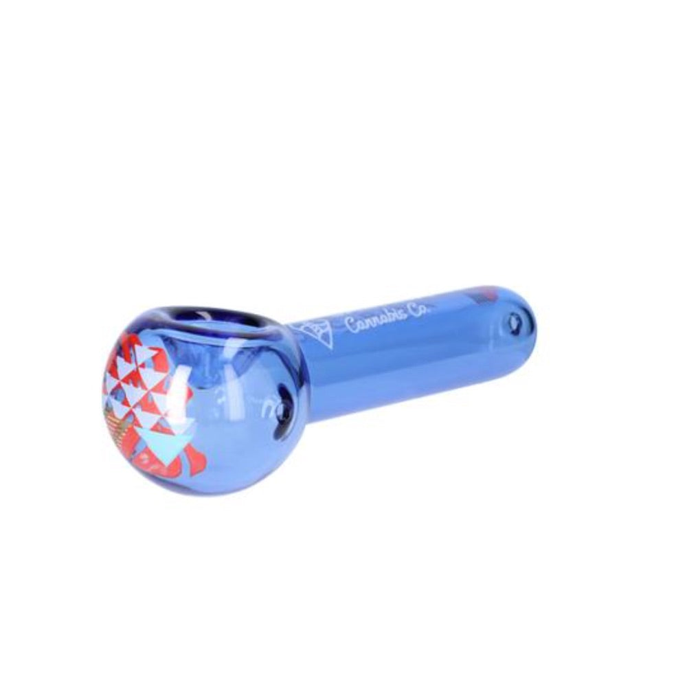 Cabana Cannabis Co. The Afterglow Spoon Hand Pipe | 5 Inch | Blue | side view 1