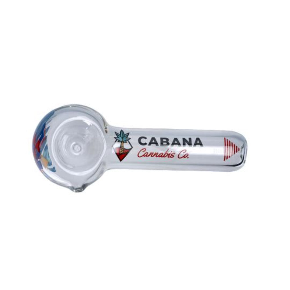 Cabana Cannabis Co. The Afterglow Spoon Hand Pipe | 5 Inch | Clear | top view