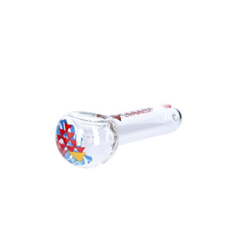 Cabana Cannabis Co. The Afterglow Spoon Hand Pipe | 5 Inch | Clear | side view 1