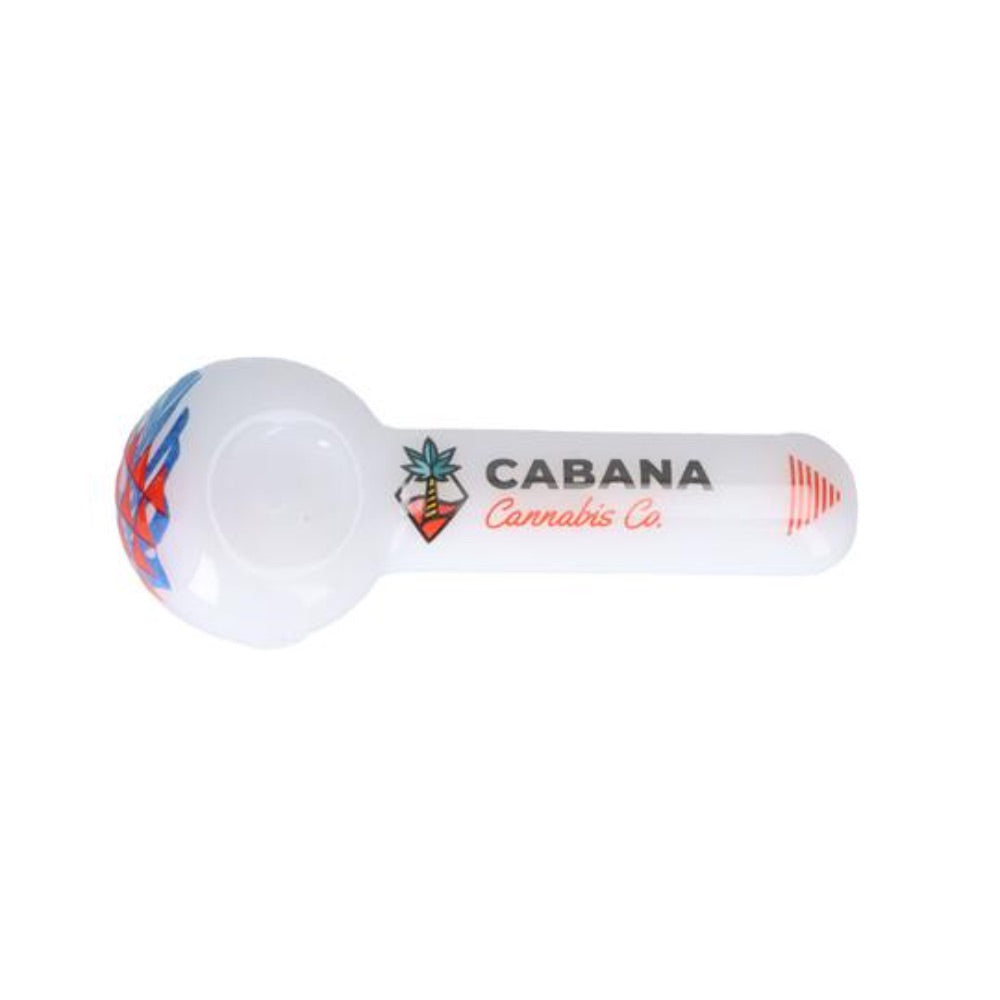 Cabana Cannabis Co. The Afterglow Spoon Hand Pipe | 5 Inch | White | top view