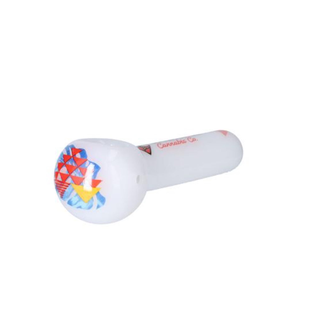 Cabana Cannabis Co. The Afterglow Spoon Hand Pipe | 5 Inch | White | side view 1