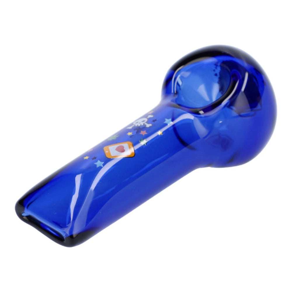 Wido Strain Glass Hand Pipe | Blue Dream | side view 4