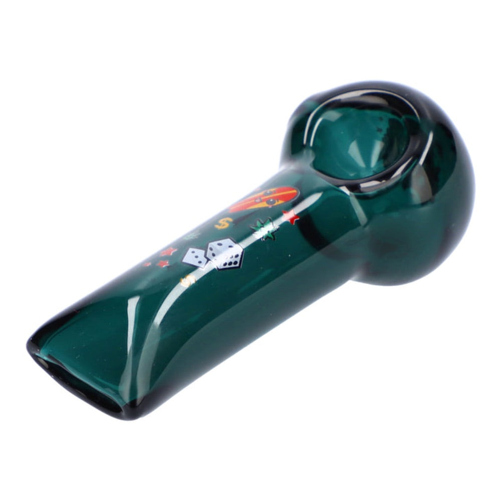 Wido Strain Glass Hand Pipe | Pineapple Express | side view 4